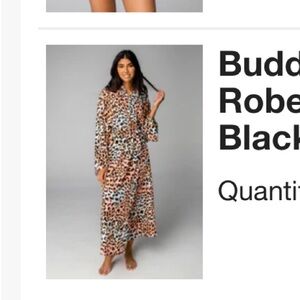 BuddyLove Romee Long Robe - Dreamsicle Rainbow Feline Leopard Robe - -NEW